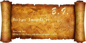 Bolyo Imogén névjegykártya